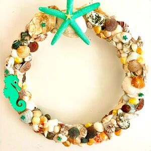 Handmade 16 inch Seashell Wreath